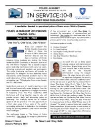In service: 10-8 Vol.8: Iss.1, 2008