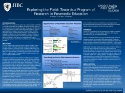 Exploring the field: towards a program of research in paramedic education