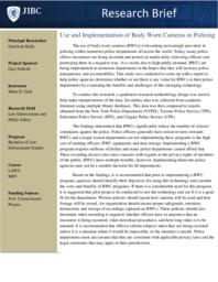 The use and implementation of body worn cameras in policing