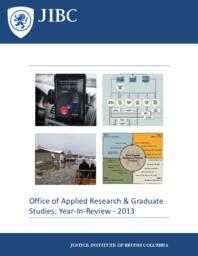 Office of Applied Research & Graduate Studies year in review 2013