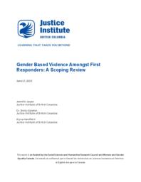 Gender based violence amongst first responders: a scoping review