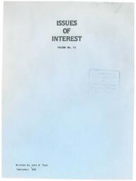Issues of interest Vol.13, September 1983