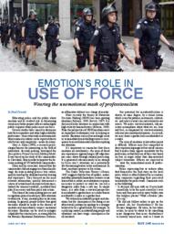 Emotion's role in use of force: wearing the unemotional mask of professionalism
