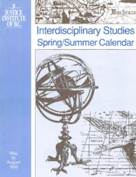 Interdisciplinary studies spring/summer calendar May to August 1993