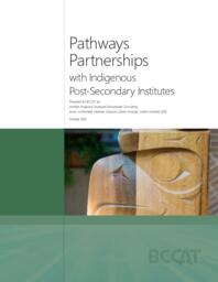 Pathways partnerships with Indigenous post-secondary institutes