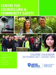 Centre for counselling & community safety course calendar September 2017 to August 2018