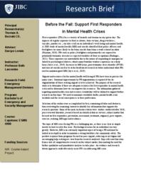 Before the fall: support first responders in mental health crises