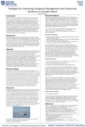 Strategies for improving emergency management and community resilience in Canada’s North
