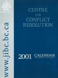Centre for conflict resolution calendar September to Decemeber 2001