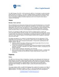 OAR strategic report outline