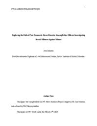 Exploring the risk of post-traumatic stress disorder among police officers investigating sexual offences against minors