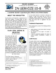 In service: 10-8 Vol.1: Iss.1, 2001