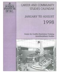 Career and community studies calendar January to August 1998