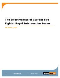 The effectiveness of current fire fighter rapid intervention teams