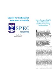 More than good sight lines: what makes an effective learning environment