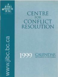 Centre for conflict resolution calendar September to December 1999