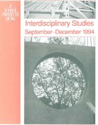 Interdisciplinary studies September to December 1994