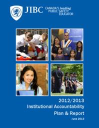Institutional accountability plan and report 2012-2013