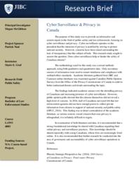 Cyber surveillance and privacy in Canada