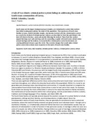 A tale of two clients: criminal justice system failings in addressing the needs of South Asian communities of Surrey, British Columbia, Canada
