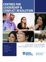 Centres for leadership & conflict resolution course calendar September 2014 to August 2015