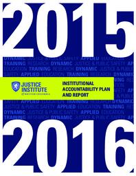 Institutional accountability plan and report 2015-2016