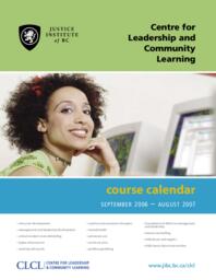 Centre for leadership and community learning calendar September 2006 to August 2007
