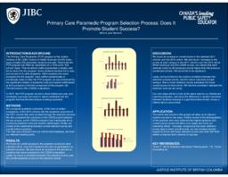 Primary Care Paramedic Program selection process: does it promote student success?