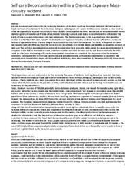 Self-care decontamination within a chemical exposure mass-casualty incident