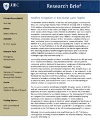 Wildfire mitigation in the island lake region