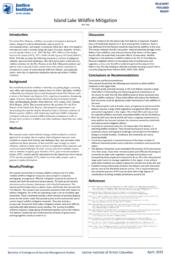 Island lake wildfire mitigation