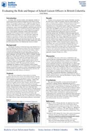 Evaluating the role and impact of school liaison officers in British Columbia