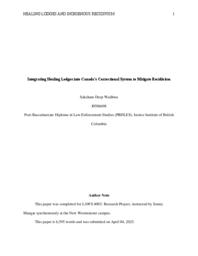 Integrating healing lodges into Canada’s correctional system to mitigate recidivism