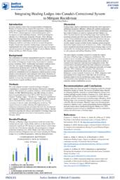 Integrating healing lodges into Canada’s correctional system to mitigate recidivism
